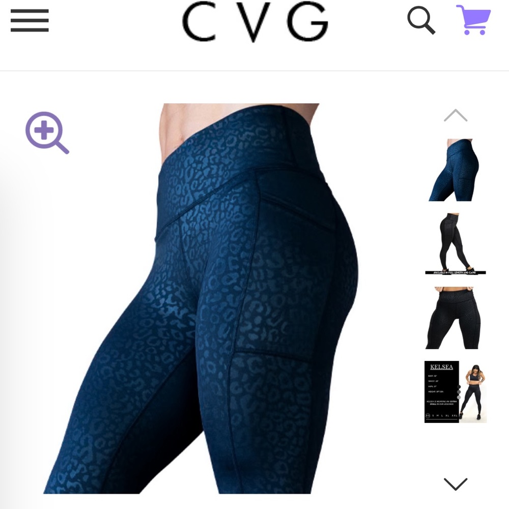 CVG used black leopard leggings